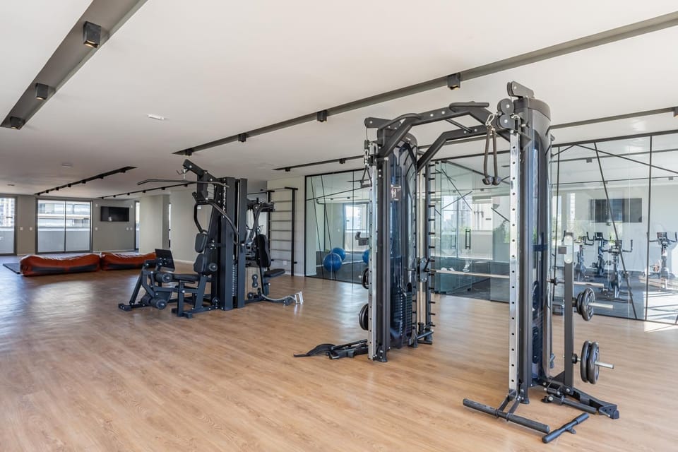 Stay Home Level Brooklin - Jardim das Acácias - Piscinas Externa e Interna Aquecida - Academia Top - Comodidades de Spa Sauna e Sala de Massagem - Espaço Coworking - Lavanderia - Mesa de Bilhar Apartment in Sao Paulo City