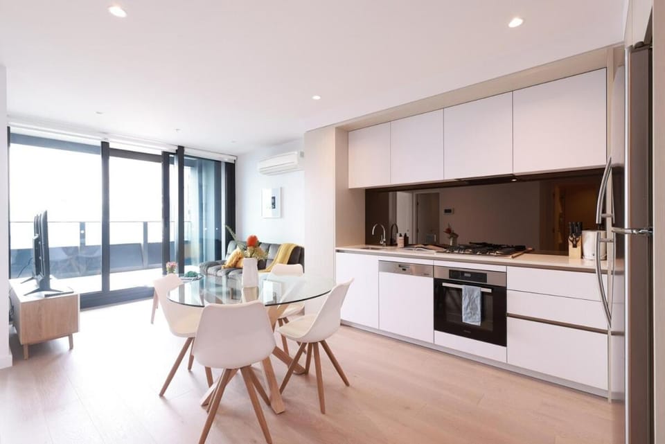 Kitchen or kitchenette, dishwasher, oven, stove, toaster