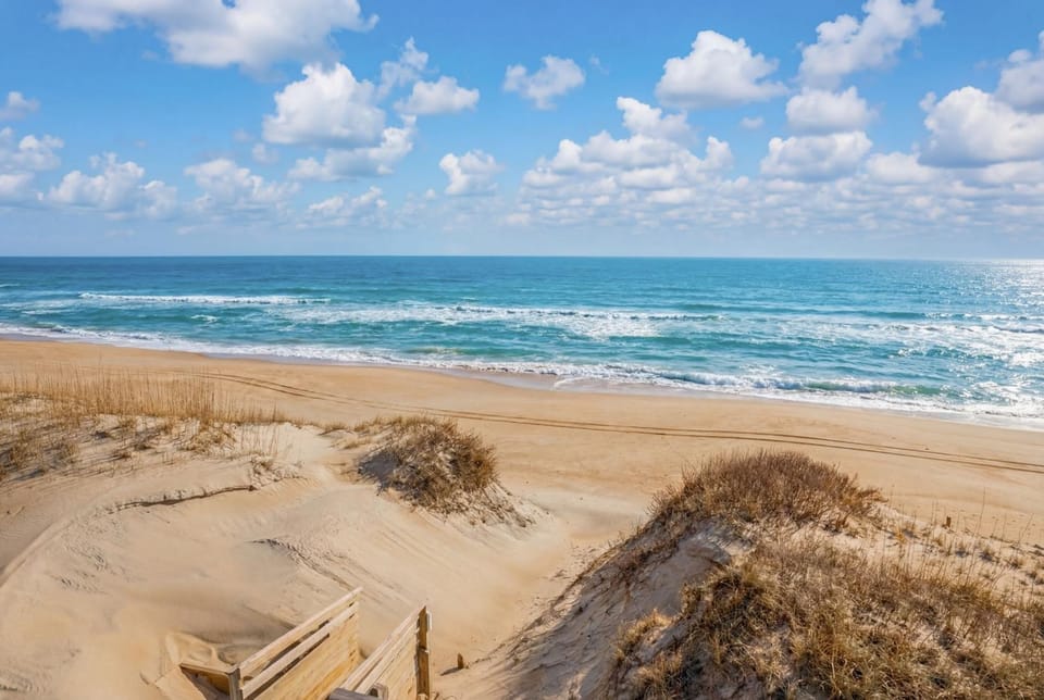 Oceanfront Condo with Direct Beach Access and Pool House in Nags Head