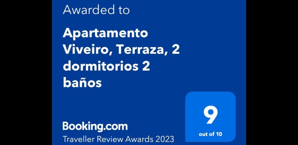 Apartamento Viveiro, Terraza Grande, 2 dormitorios 2 baños, piscinas, parking, tenis, club social Apartment in A Mariña Occidental