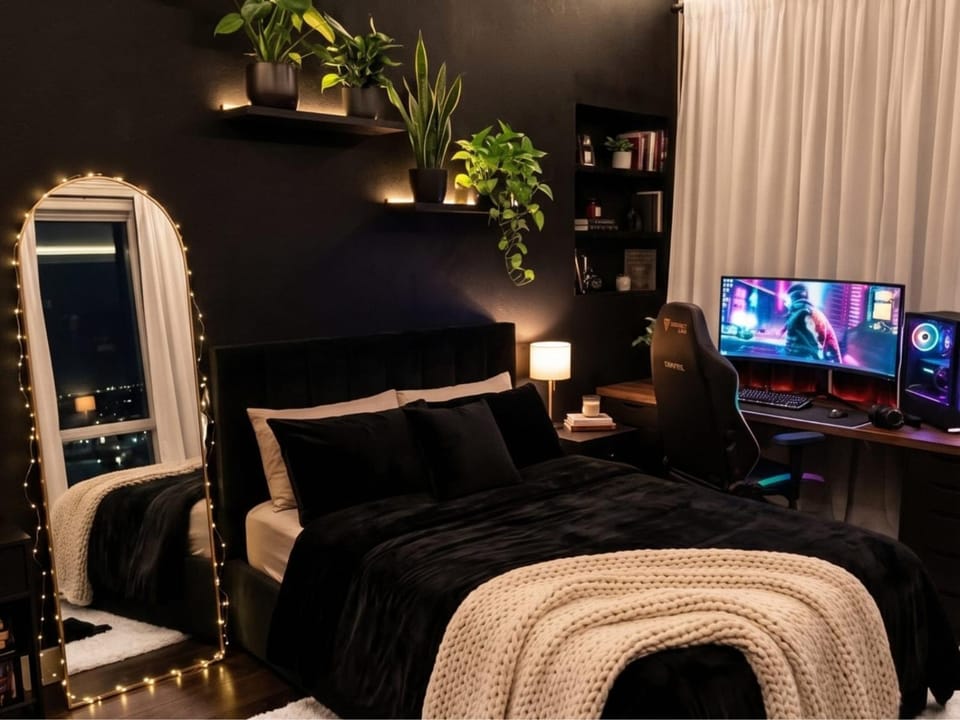 Communal lounge/ TV room, Bed, Library, TV and multimedia, Living room, Photo of the whole room, Seating area, Evening entertainment, Bedroom, hair dresser