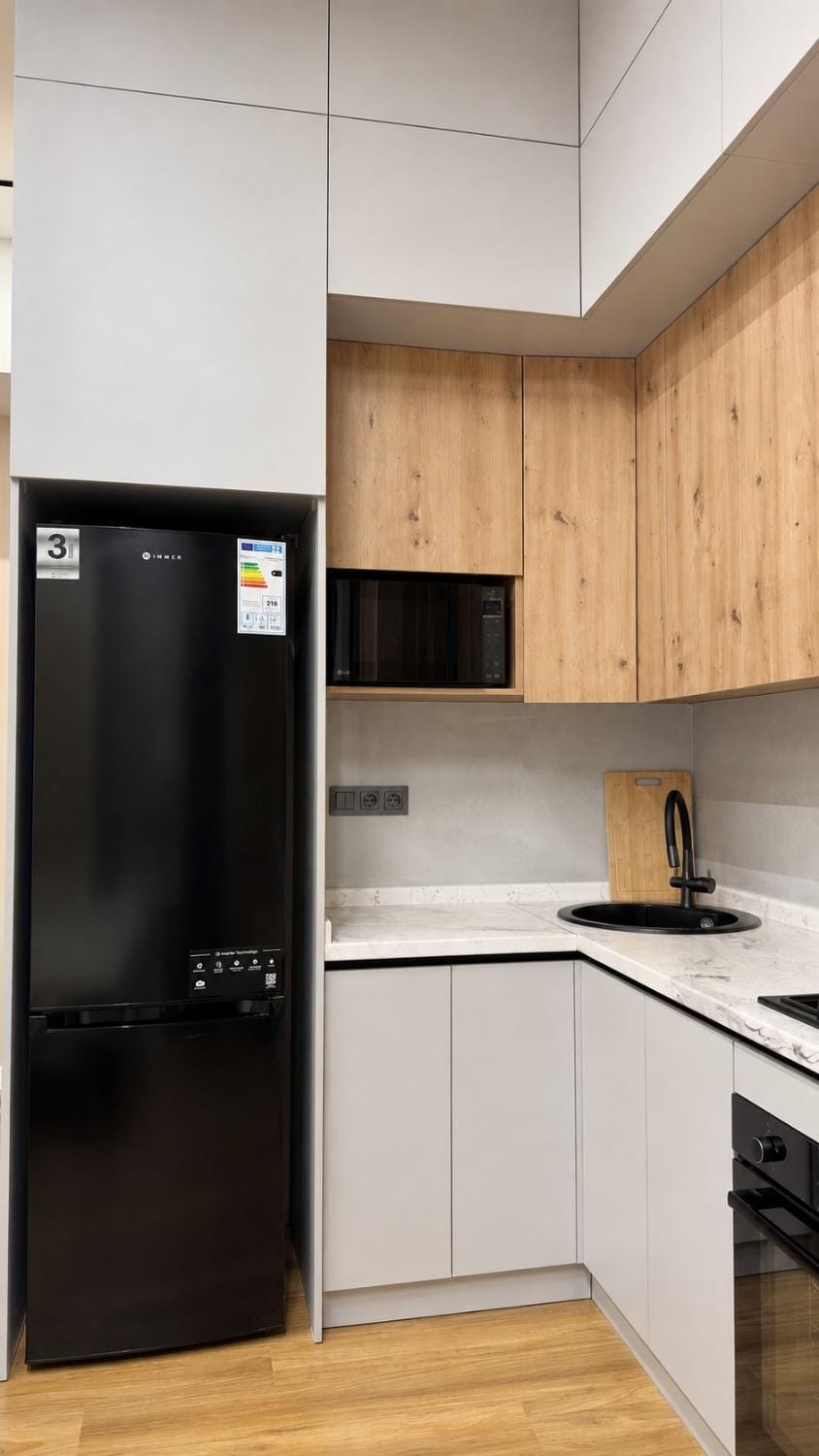Kitchen or kitchenette, oven, stove