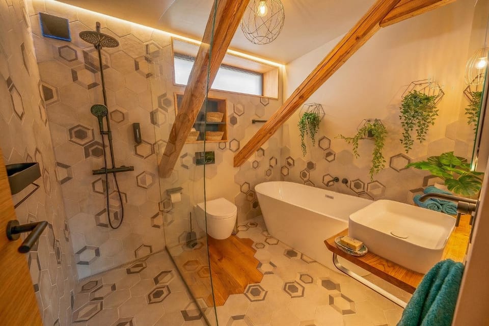 Shower, Bathroom, Bath, towels