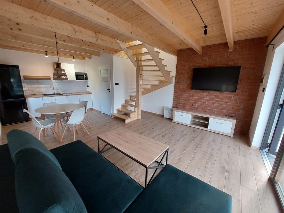 Kitchen or kitchenette, Living room, Seating area