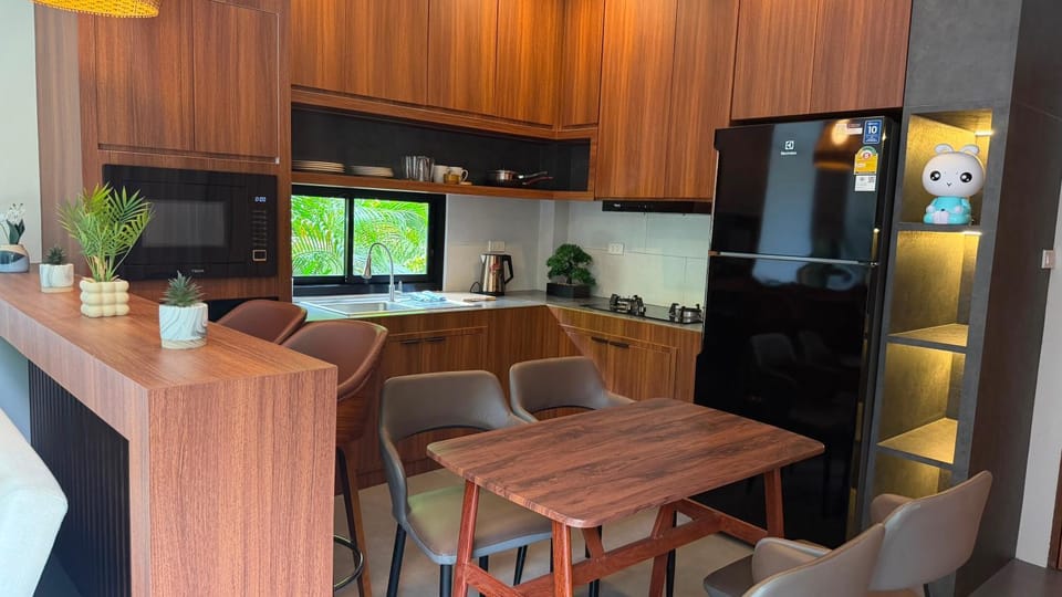 Kitchen or kitchenette, Dining area, oven, stove