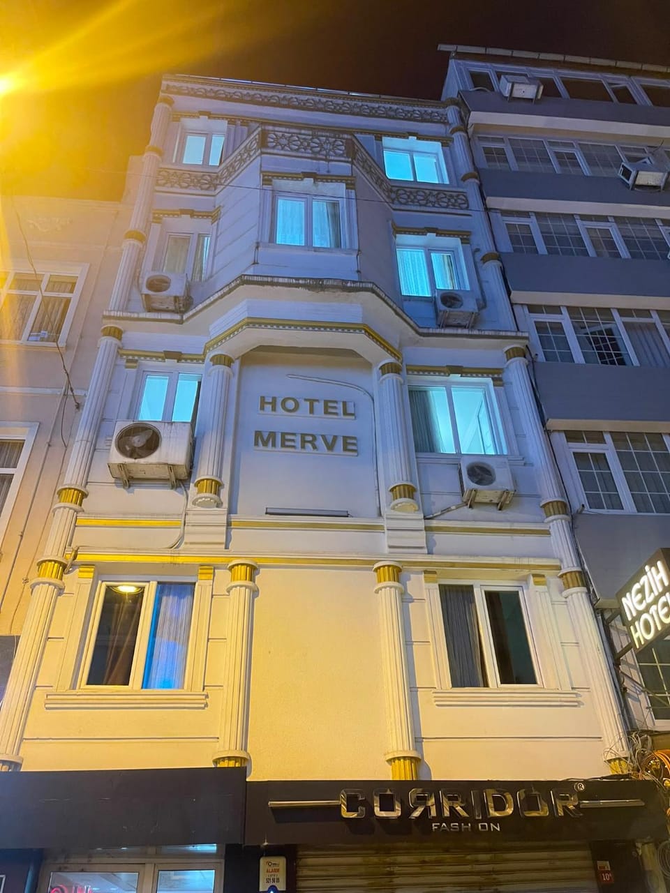Property building, Night, Street view