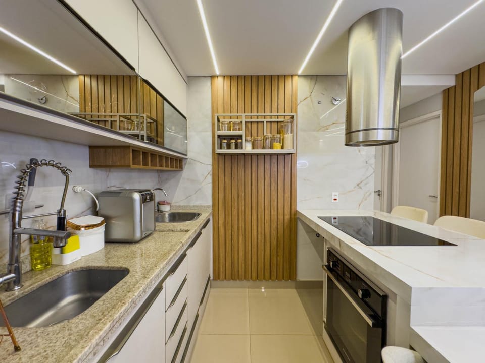 Kitchen or kitchenette, oven, stove