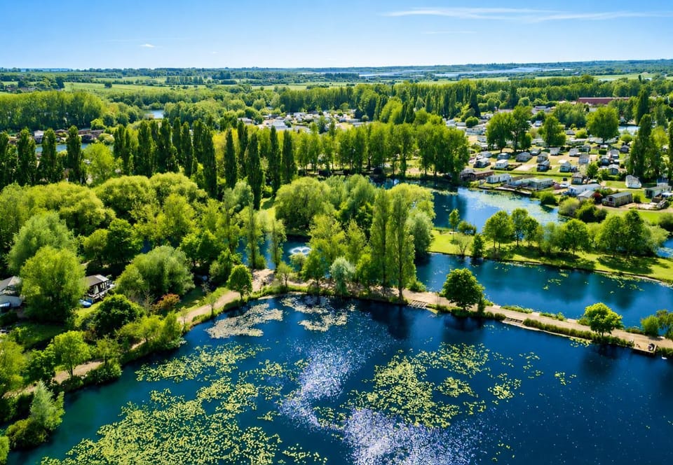Natural landscape, Bird's eye view, Lake view