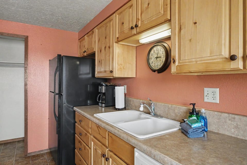 Kitchen or kitchenette, dishwasher
