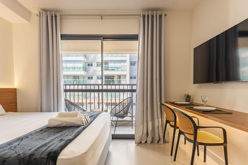 Encato de Studio no Brooklin próximo à Berrini Apartment in Sao Paulo City