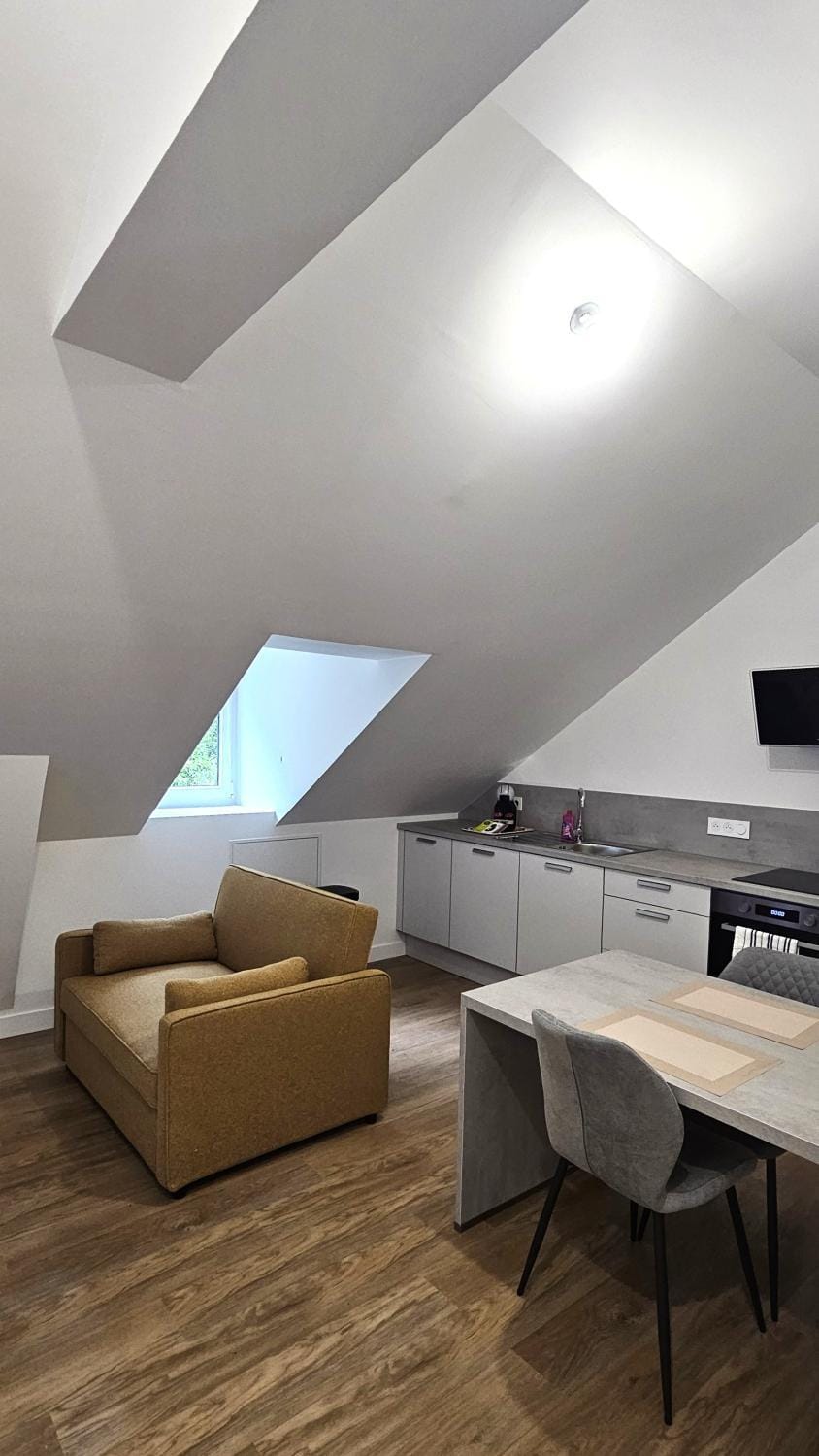 TV and multimedia, Kitchen or kitchenette, Living room, Seating area, Dining area