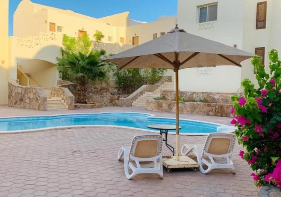 Property building, Patio, Day, Pool view, Swimming pool, sunbed