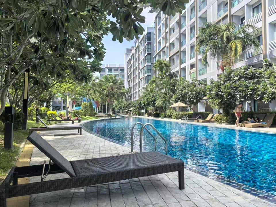 Property building, Spring, Garden, Evening entertainment, Garden view, Pool view, Swimming pool