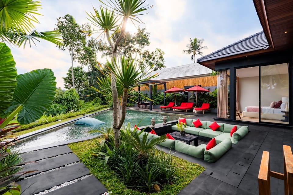 Garden, Seating area, Pool view, Swimming pool, sunbed