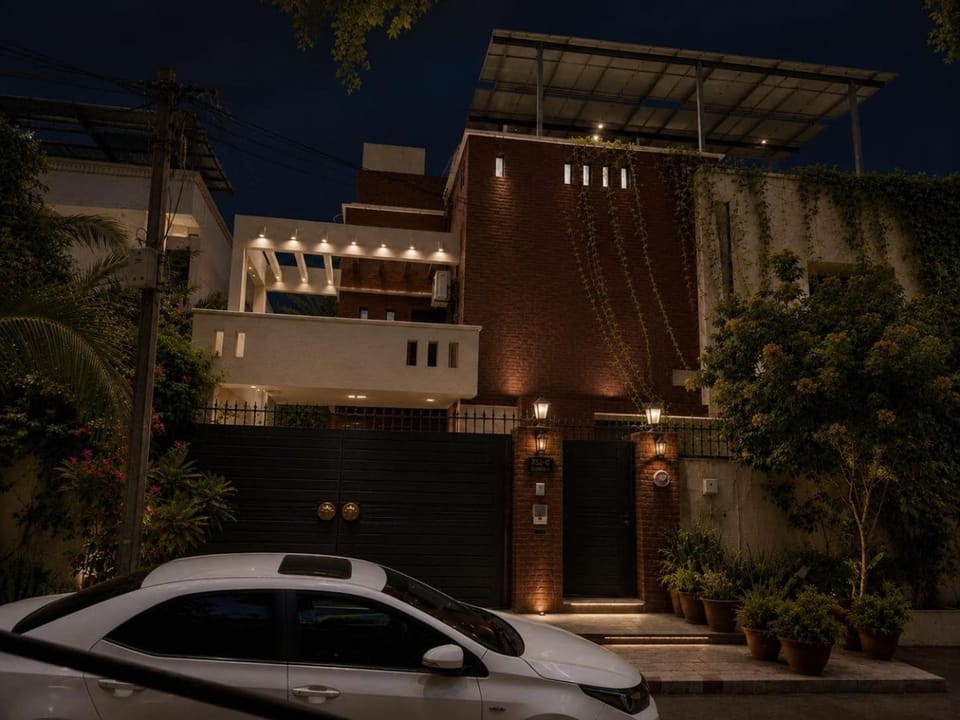 Property building, Night, Parking
