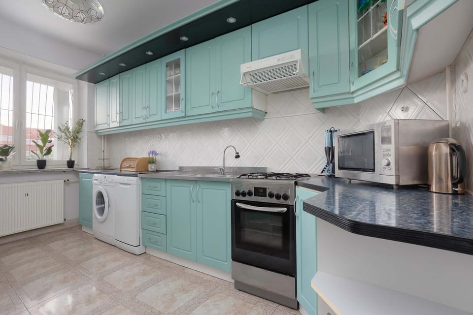 Coffee/tea facilities, Kitchen or kitchenette, dishwasher, stove, washing machine