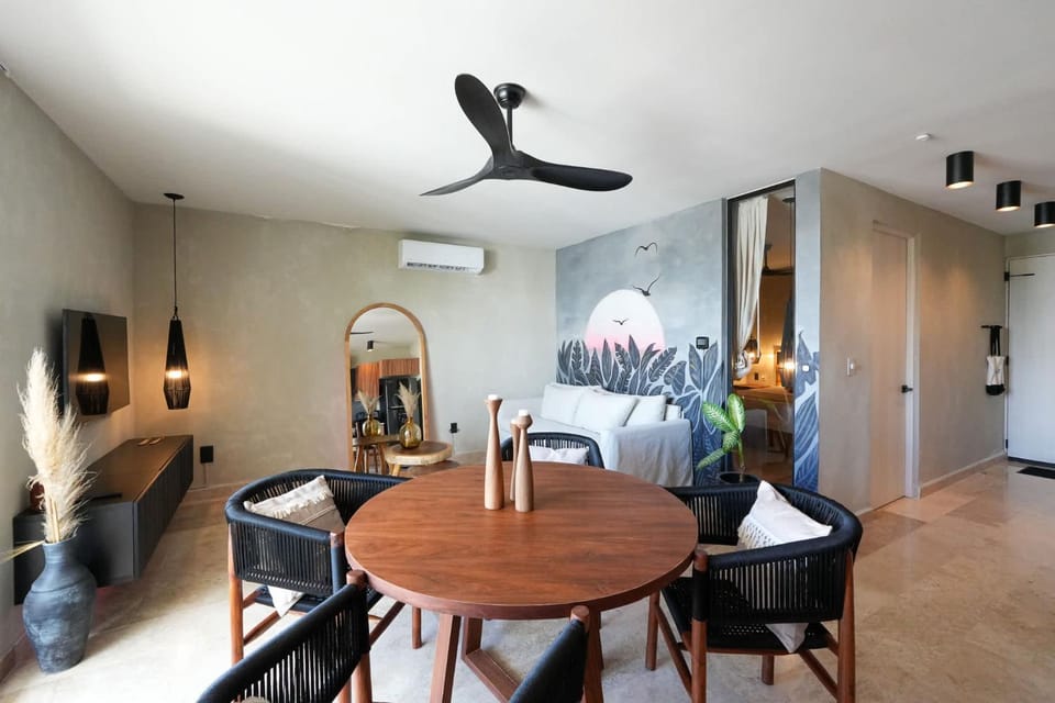 Modern 2BR Retreat in Parques Zama with Private Pool Apartment in State of Quintana Roo