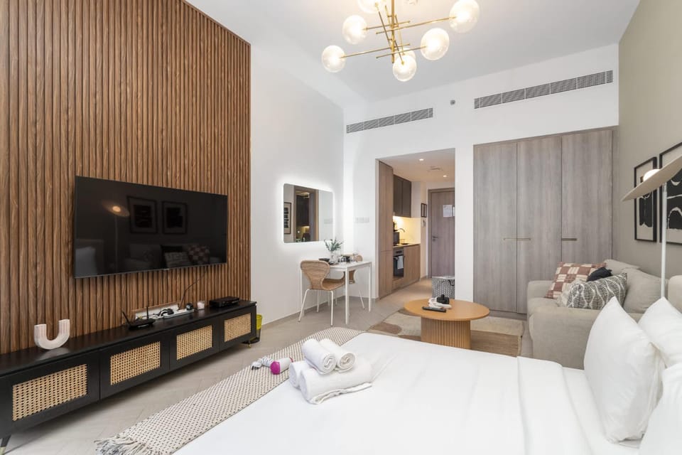 StayShort - Zen Studio - Perfect for Relaxation in JVC Apartment in Dubai