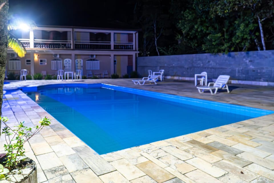 Night, Pool view, Swimming pool