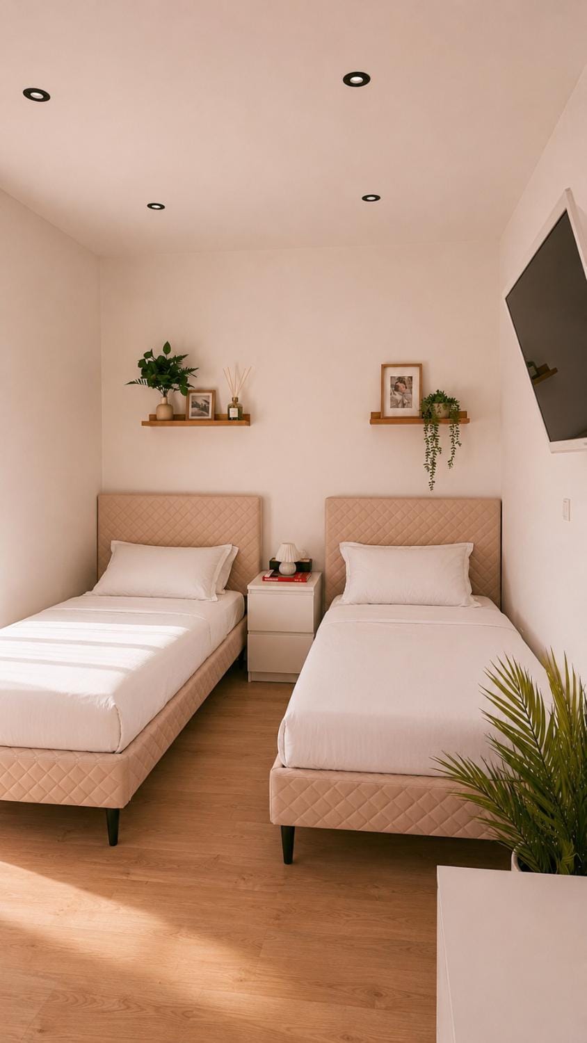 Bed, TV and multimedia, Photo of the whole room, Bedroom