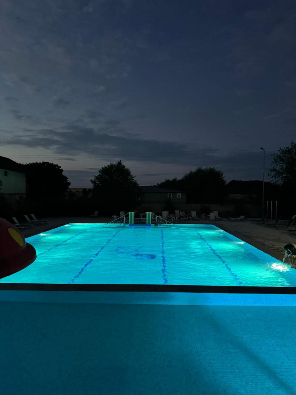 Night, Pool view, Swimming pool
