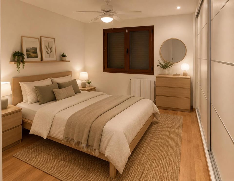 Photo of the whole room, Bedroom, wardrobe