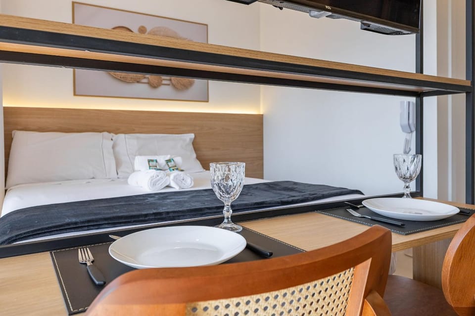 Estiloso Studio no Brooklin | Varanda com vista Apartment in Sao Paulo City