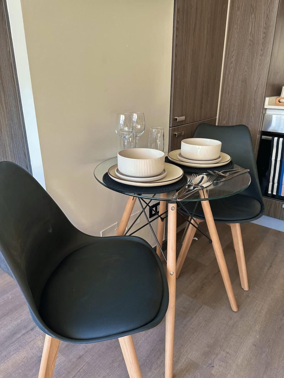 Kitchen or kitchenette, Living room, Dining area