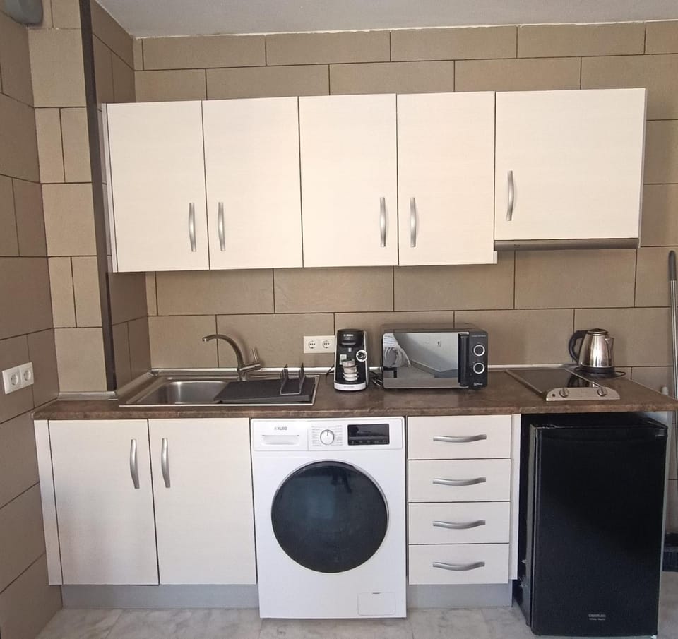 Coffee/tea facilities, Kitchen or kitchenette, stove, toaster