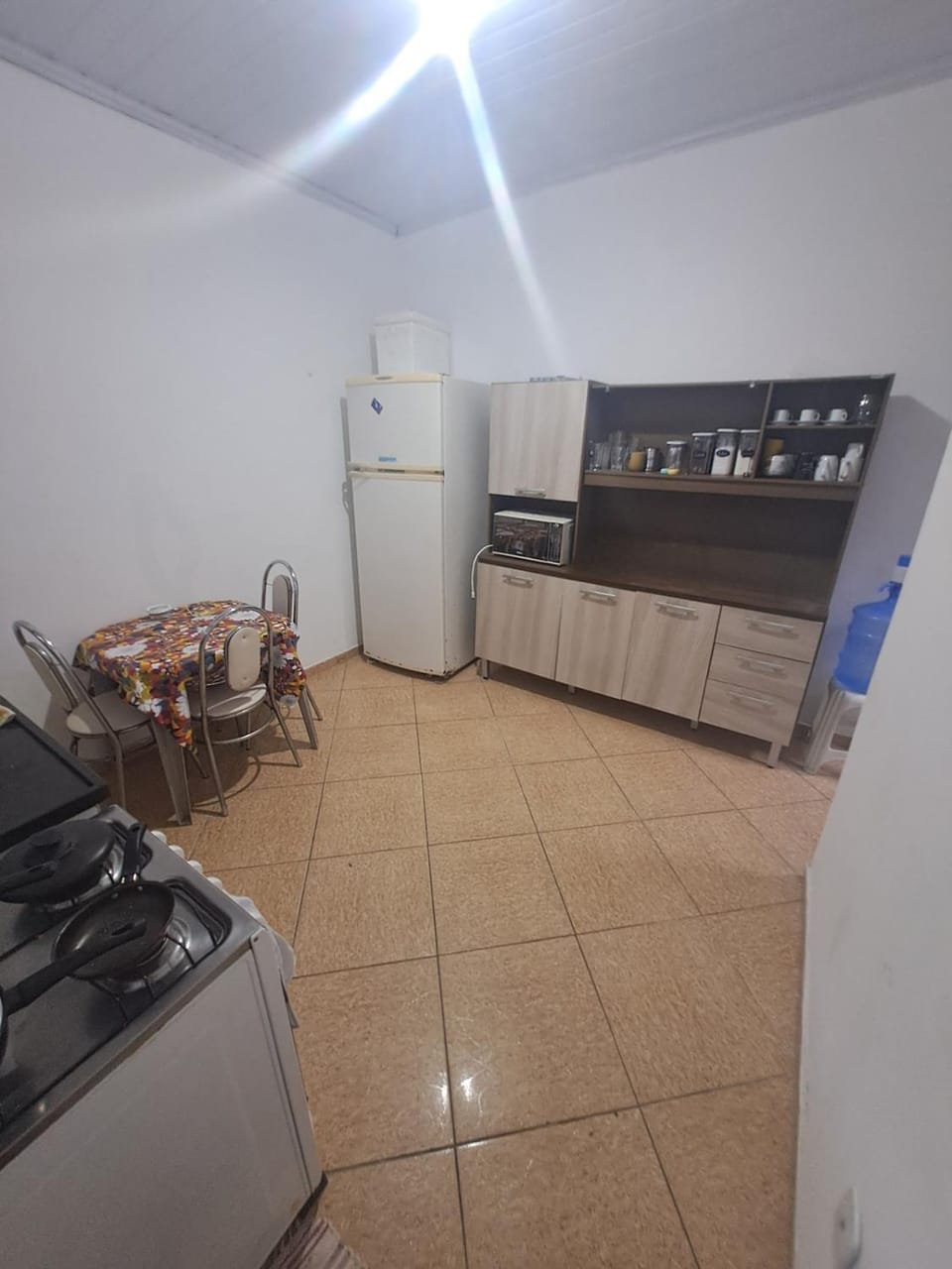 Kitchen or kitchenette, oven
