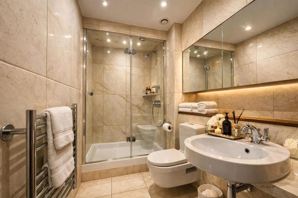 Shower, Toilet, Bathroom, towels