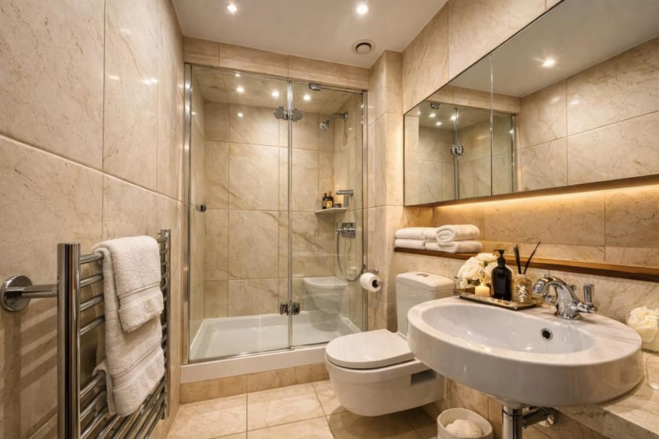 Shower, Toilet, Bathroom, towels