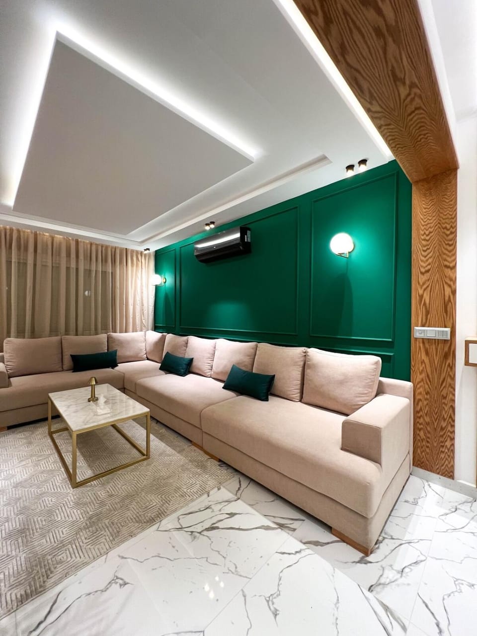 Living room, Seating area, air conditioner