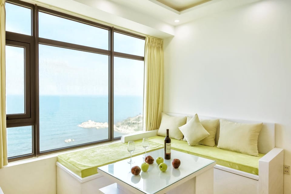 Living room, Seating area, Sea view