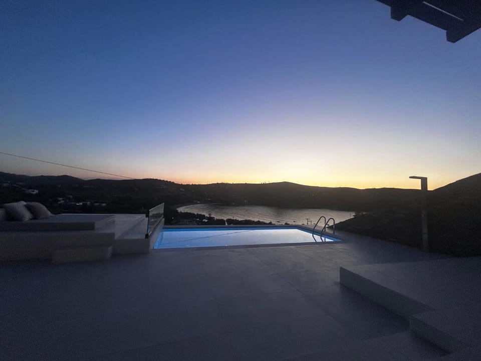 Swimming pool, Sunset