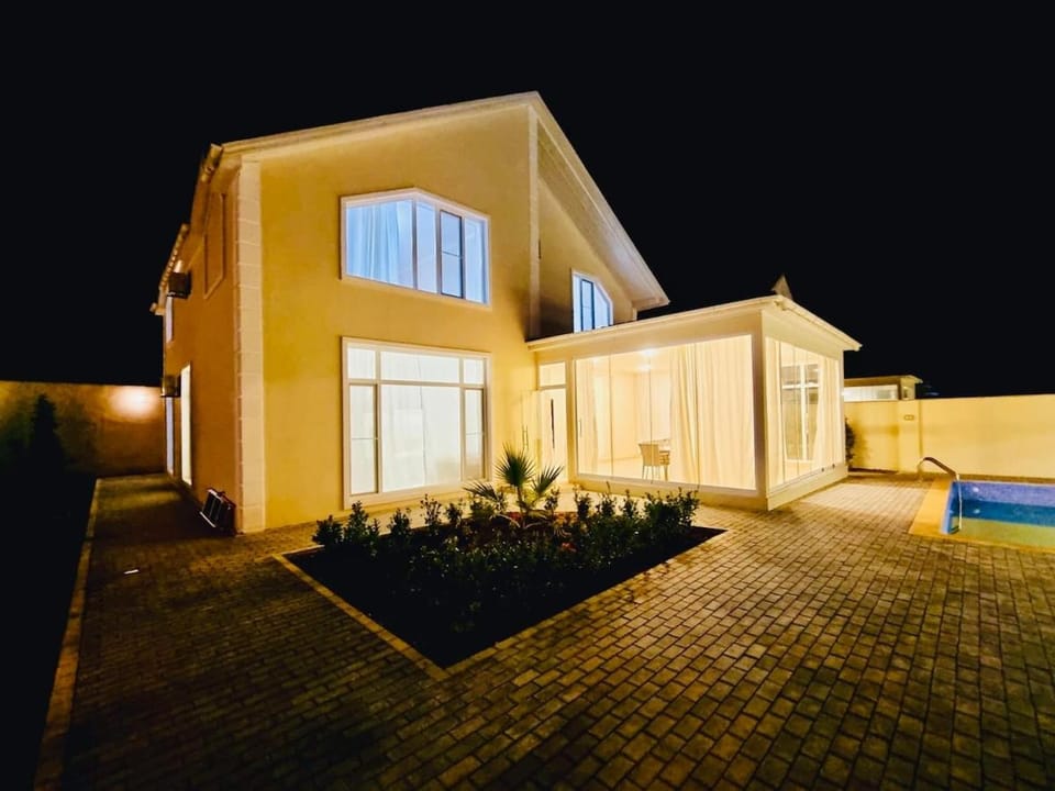 Property building, Night, Pool view