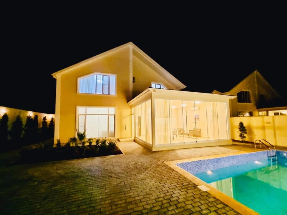 Property building, Night, Pool view