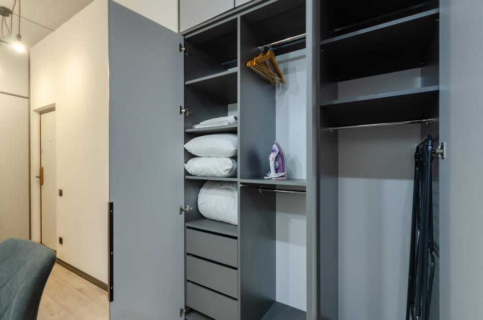flat iron, wardrobe