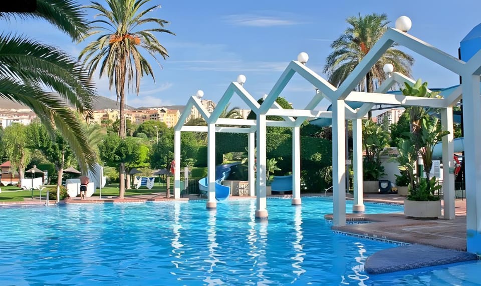 Property building, Living room, Swimming pool