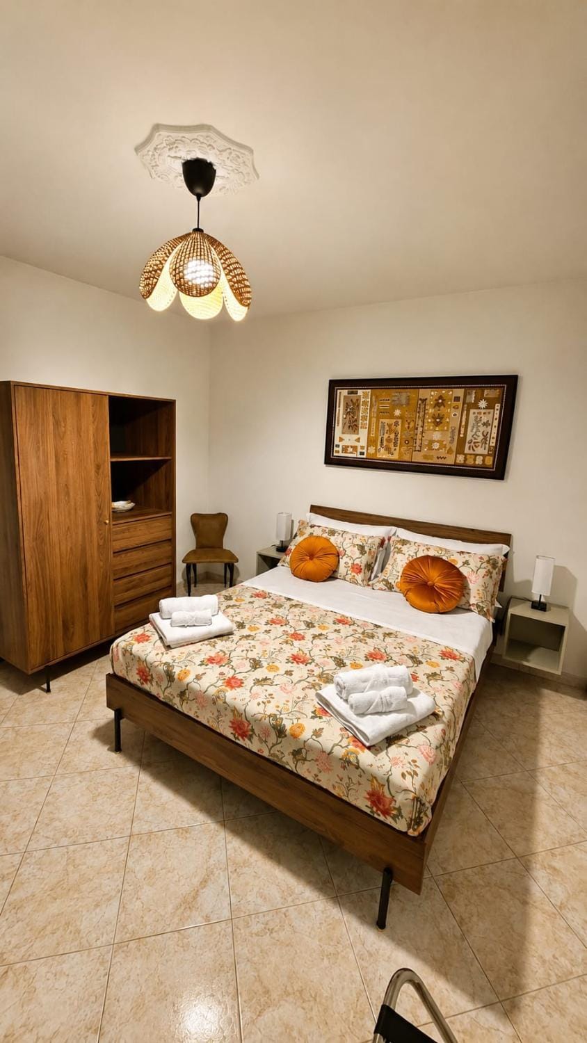 Bed, Photo of the whole room, Bedroom, towels, wardrobe