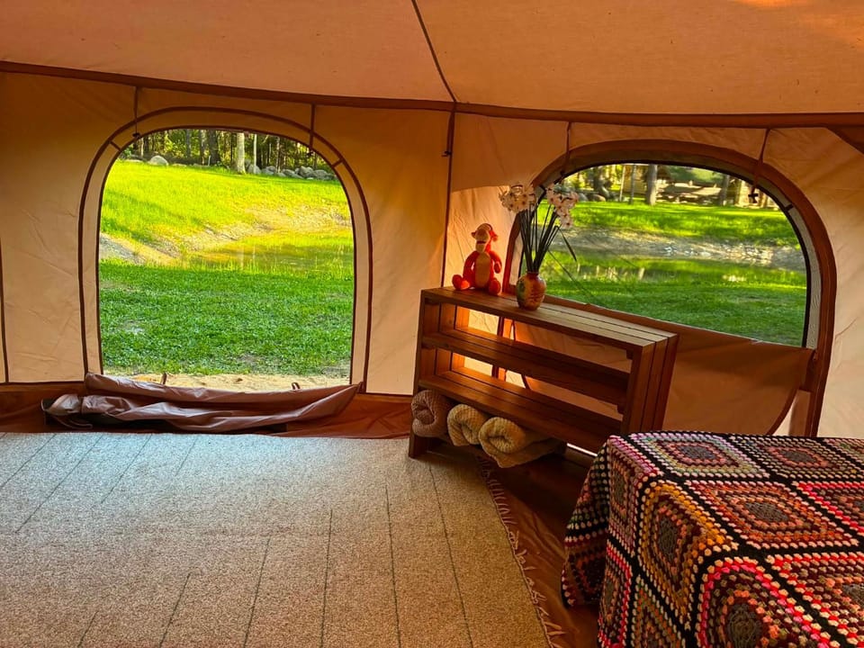 Bed, Garden, Bedroom, Garden view