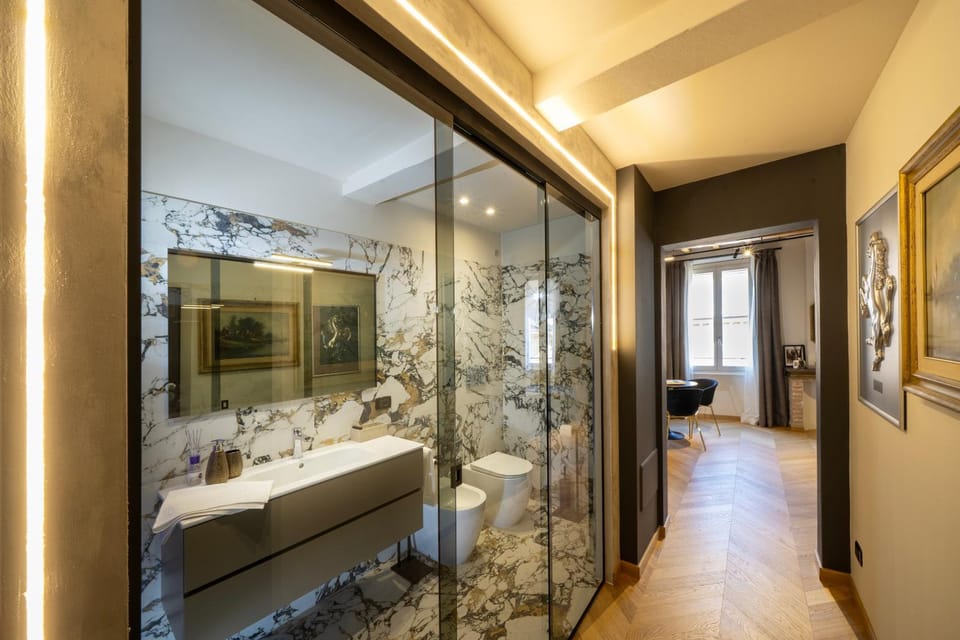 Shower, Toilet, Bathroom, bidet, hair dryier, towels