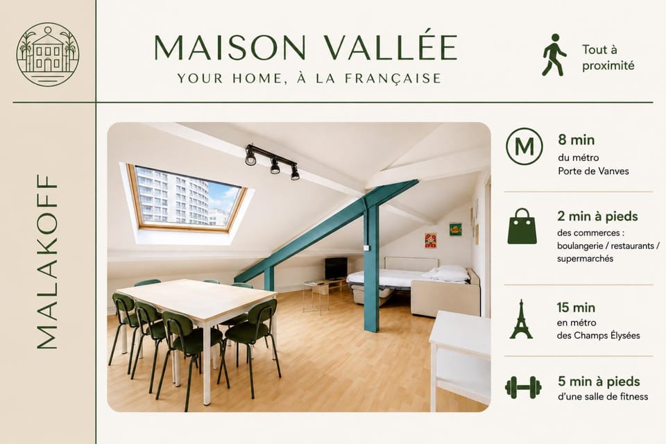 Maison Vallée, Your Home à la Française - Appart' aux portes de Paris Apartment in Montrouge