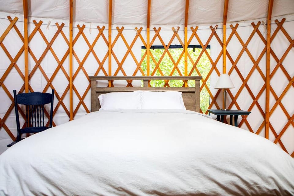 Tranquil Beach Getaways in Stockton Springs, in Yurt Rentals Nestled Along the Maine Coast House in Stockton-Springs