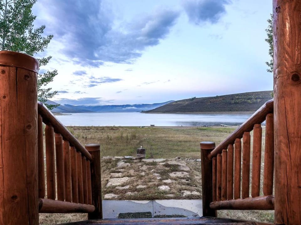 Waterfront Log Cabin Rental with Wood-Burning Stove near Salt Lake City, Utah Cabin in Utah