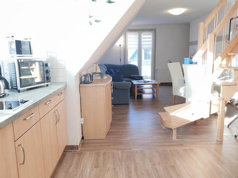 Kitchen or kitchenette, Living room, Dining area