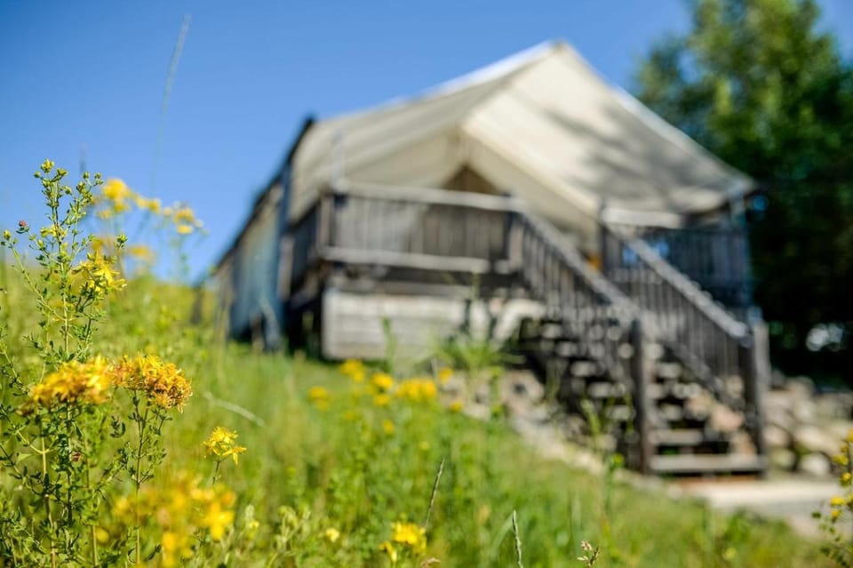 Upscale Safari Tents on Working Dude Ranch, Washington House in Franklin D Roosevelt Lake