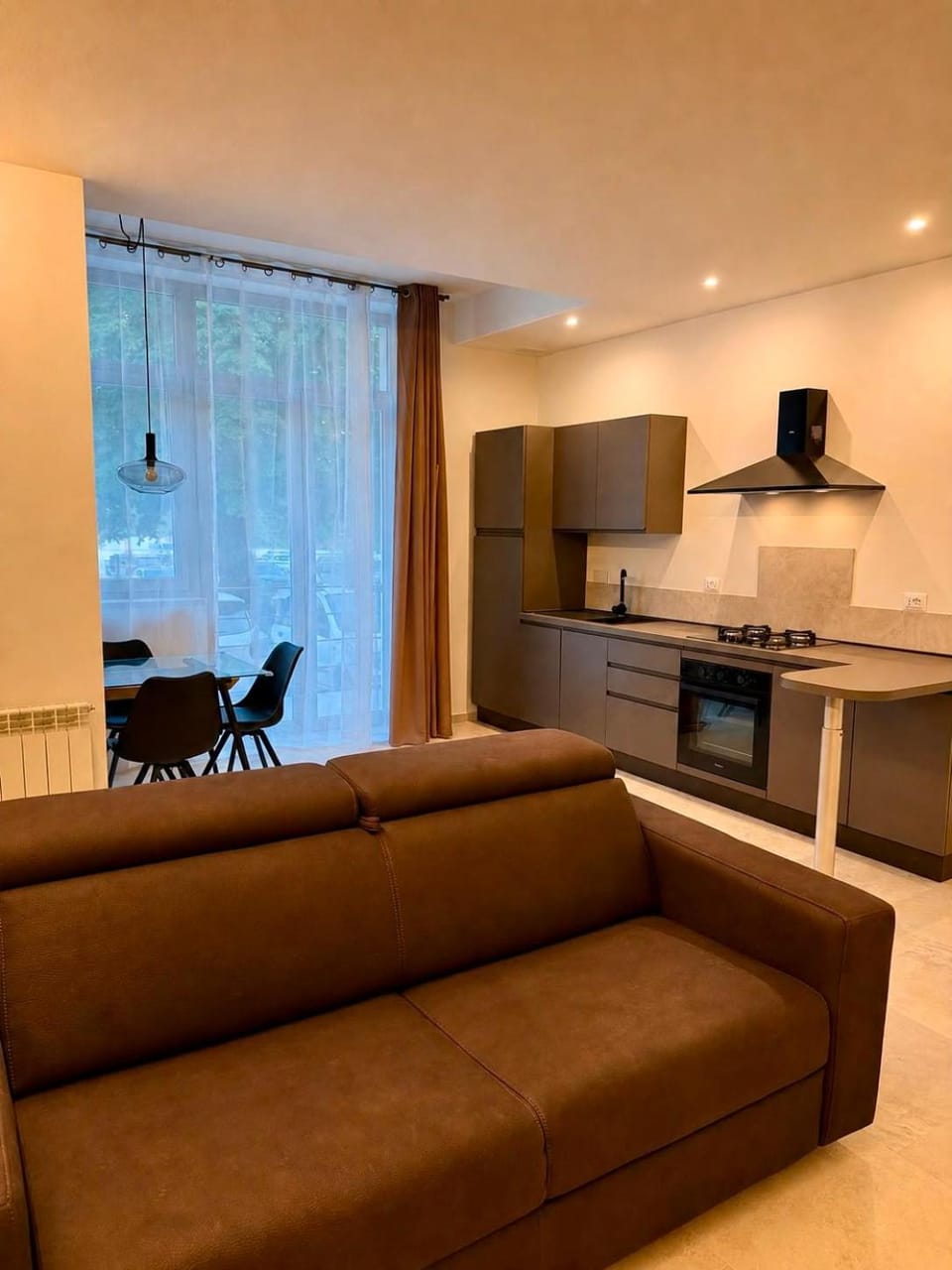 Kitchen or kitchenette, Living room, Dining area