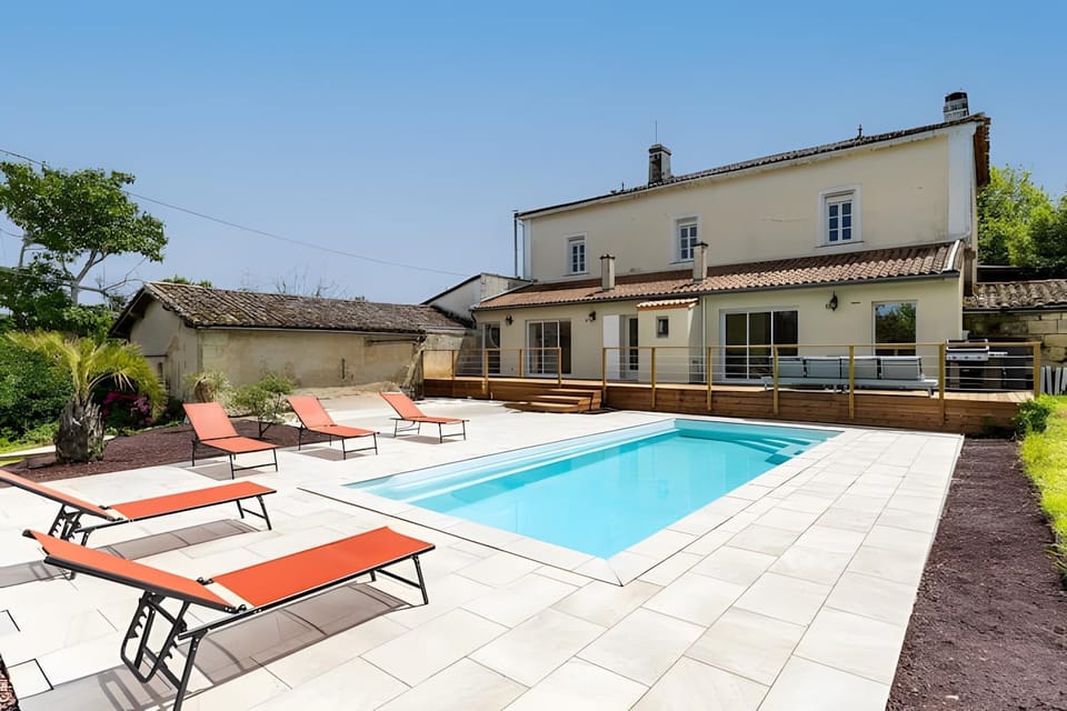 Property building, Living room, Swimming pool
