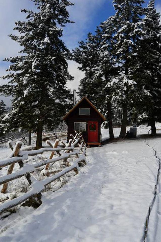 Adorable Cabin Rental with Fireplace for a Couples' Vacation near Post Falls, Idaho Cabin in Kootenai County